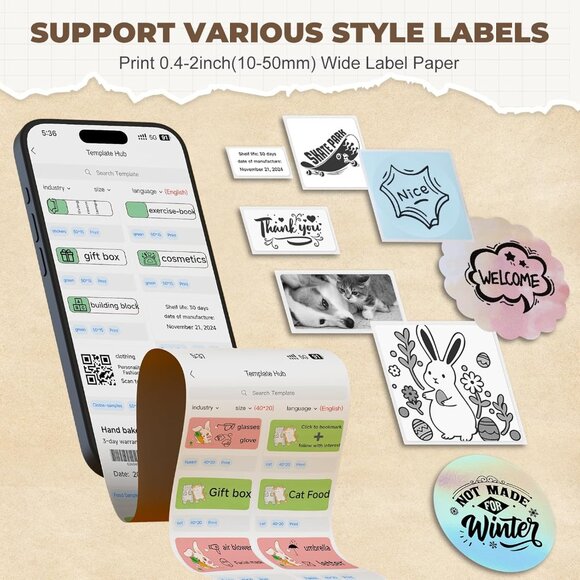 Portable Mini wireless thermal label sticker Printer - Picture 13 of 14